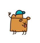 四角い動物さん（個別スタンプ：3）