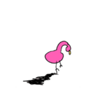 とまどいフラミンゴ（個別スタンプ：10）