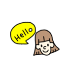 あかるいボブッ子（個別スタンプ：1）