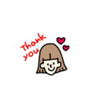 あかるいボブッ子（個別スタンプ：3）