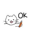まいにち白ねこスタンプ（個別スタンプ：5）