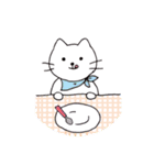 まいにち白ねこスタンプ（個別スタンプ：18）