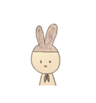 頭巾の小さなうさぎ。（個別スタンプ：1）