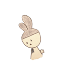 頭巾の小さなうさぎ。（個別スタンプ：5）