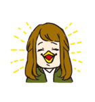 鳥系女子のスタンプ（個別スタンプ：1）