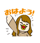 鳥系女子のスタンプ（個別スタンプ：4）