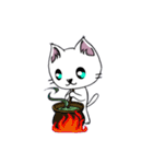 勇者を目指す猫と仲間たち。魔法使い（個別スタンプ：35）