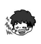 モノクロあいさつ（個別スタンプ：9）