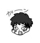 モノクロあいさつ（個別スタンプ：15）