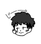 モノクロあいさつ（個別スタンプ：16）