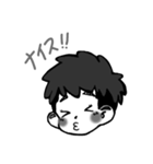 モノクロあいさつ（個別スタンプ：31）
