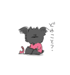 キャッチーな黒犬（個別スタンプ：24）