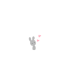 はいいろうさぎ(ちび)（個別スタンプ：2）