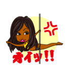 ポールダンサーの日常(日焼けver)（個別スタンプ：37）