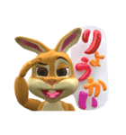キュートなうさぎ ＆ 風船文字 3D（個別スタンプ：7）