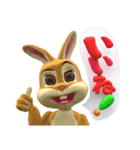 キュートなうさぎ ＆ 風船文字 3D（個別スタンプ：13）