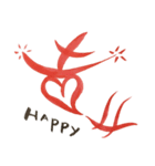 話す漢字(筆文字)（個別スタンプ：5）