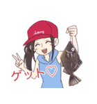 釣りガールとゆかいなお魚たち（個別スタンプ：15）