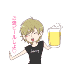 釣りガールとゆかいなお魚たち（個別スタンプ：21）