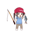 釣りガールとゆかいなお魚たち（個別スタンプ：39）
