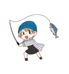 釣りガールとゆかいなお魚たち（個別スタンプ：40）