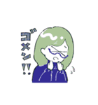 メガネ女子のカラフルな日常（個別スタンプ：15）