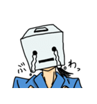ロボな頭をつけた人。（個別スタンプ：28）