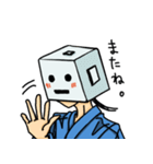ロボな頭をつけた人。（個別スタンプ：39）