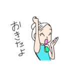 イナ’s 白い髪の少女（個別スタンプ：13）