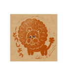 消しゴムはんこ動物(第一弾)（個別スタンプ：6）