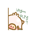 Veganぶたさん（個別スタンプ：5）