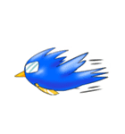 ツンツン丸 〜幸せの青い鳥〜（個別スタンプ：16）