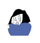 おかっぱ(ボブ)の女の子スタンプ（個別スタンプ：5）