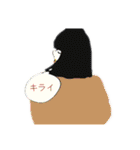おかっぱ(ボブ)の女の子スタンプ（個別スタンプ：25）