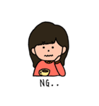 おんまゆとあごひげ。（個別スタンプ：4）