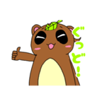 癖毛があるたぬきさん（個別スタンプ：3）