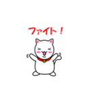 白ネコスタンプ☆第二弾！（個別スタンプ：5）
