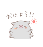 こぶたのぶぶとん まるっとスタンプ（個別スタンプ：1）