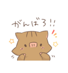 こぶたのぶぶとん まるっとスタンプ（個別スタンプ：25）