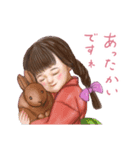 ほんわか少女の、ごあいさつ（個別スタンプ：5）