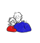 ほのぼのカップル ぞうさんといっしょ！（個別スタンプ：1）