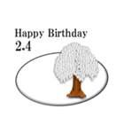 ある木から<2月誕生日>（個別スタンプ：4）