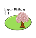 ある木から<3月誕生日>（個別スタンプ：1）