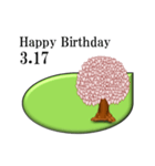 ある木から<3月誕生日>（個別スタンプ：17）