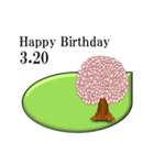 ある木から<3月誕生日>（個別スタンプ：20）
