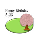 ある木から<5月誕生日>（個別スタンプ：23）