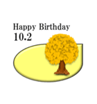 ある木から<10月誕生日>（個別スタンプ：2）