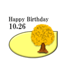 ある木から<10月誕生日>（個別スタンプ：26）