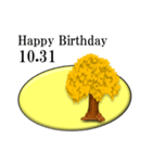 ある木から<10月誕生日>（個別スタンプ：31）