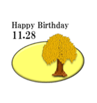 ある木から<11月誕生日>（個別スタンプ：28）